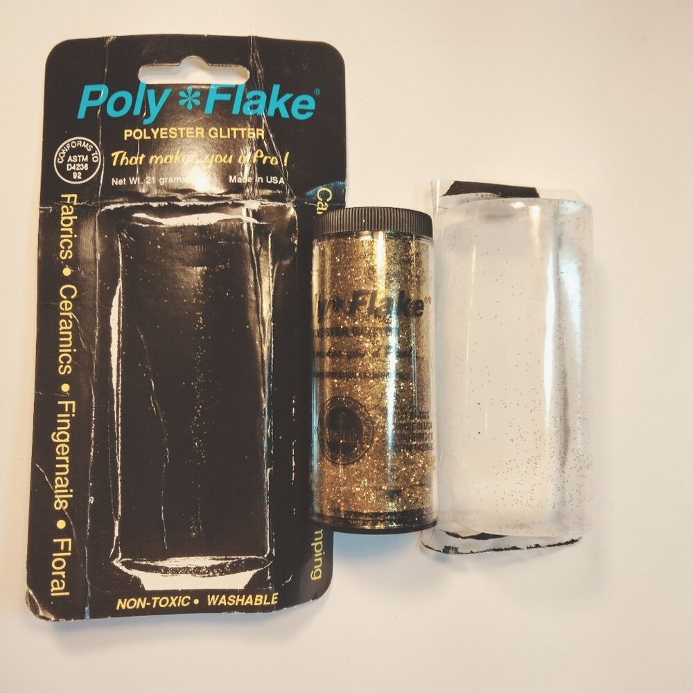 Craft Glitter Gold Flakes for Fabric Ceramic Fingernail Floral Stamping